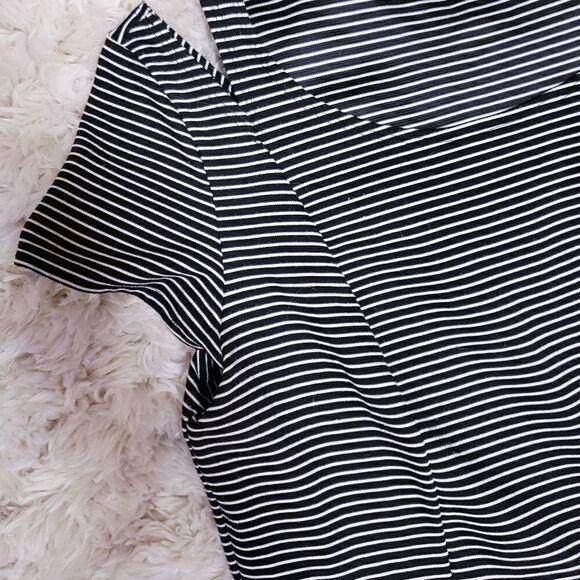 Janette Plus Cold Shoulder Striped Dress 1X - Picture 3 of 5